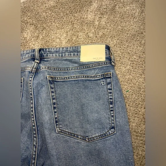 Rag & Bone Dre Slim Boyfriend Jeans Raw Hem Cuffed Mid rise Low Rise Dora 29 - Picture 16 of 16
